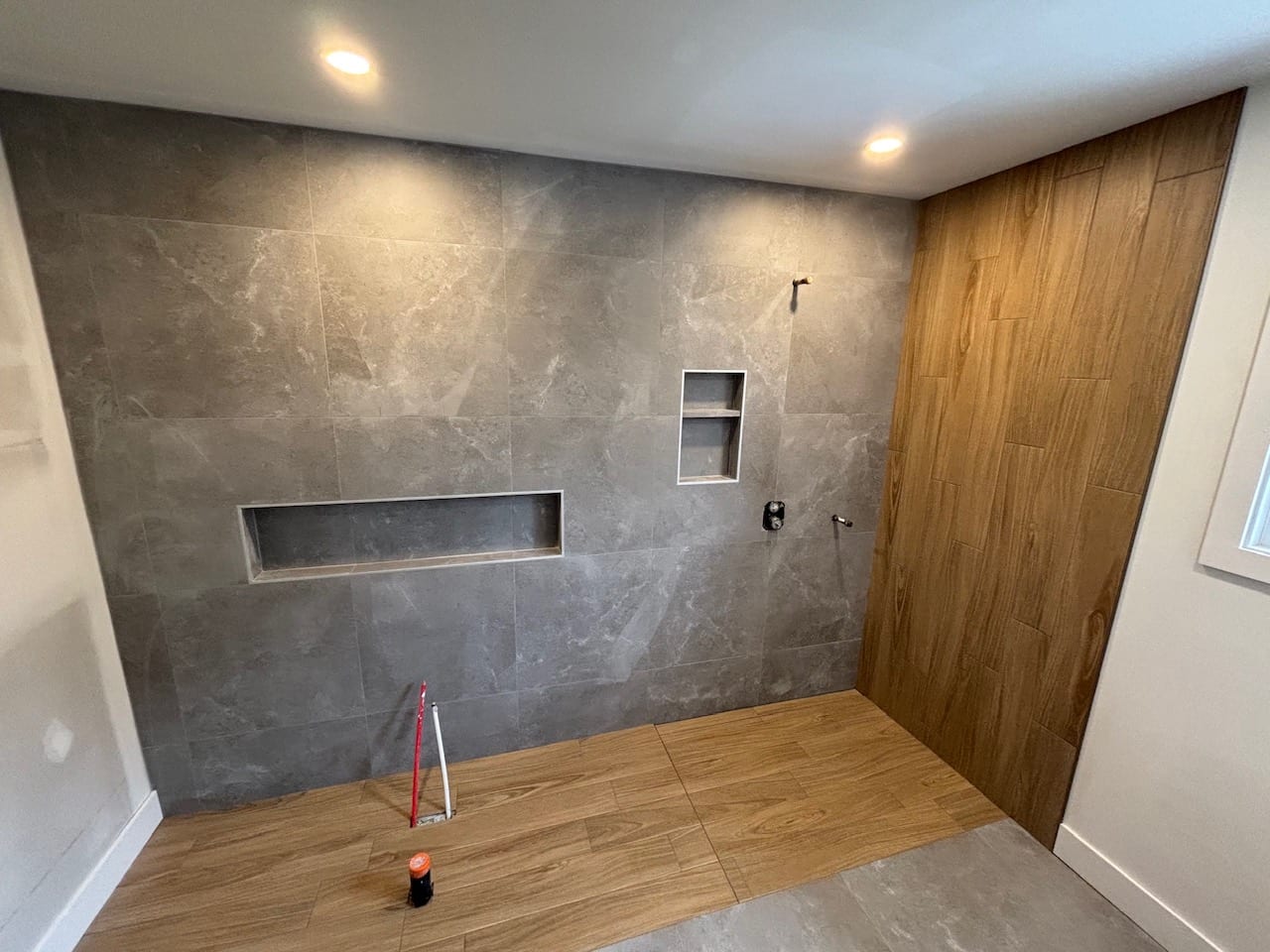 Salle de bain en chantier